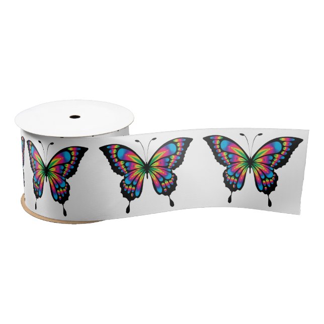 rainbow butterfly ribbon (Spool)