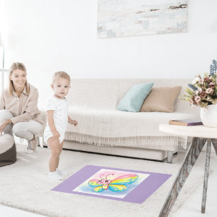 Rainbow Butterfly Rug