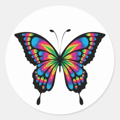 rainbow butterfly stickers