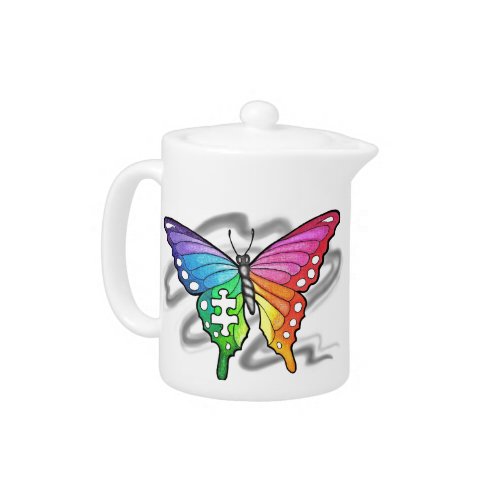 Rainbow Butterfly Teapot