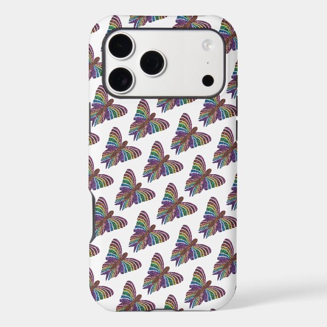 Rainbow Butterfly (w) - iPhone (17 Pro Max) Case (Back)