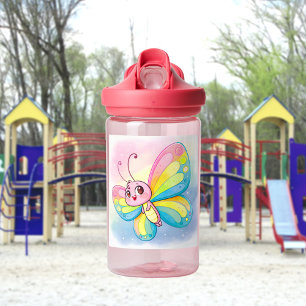 Rainbow Butterfly Water Bottle