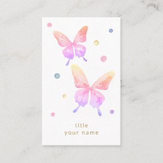 Rainbow Butterfly Water Color Illustration Card