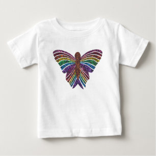 Rainbow Butterfly (white) - Baby T-Shirt