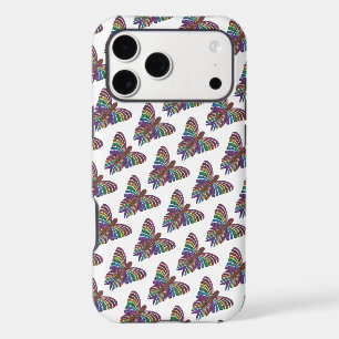 Rainbow Butterfly (white) - iPhone Case