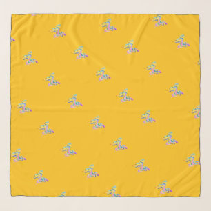 Rainbow Butterfly Yellow Scarf