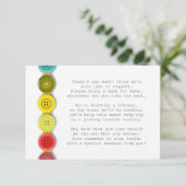 Rainbow Button Baby Shower Insert Card (Standing Front)