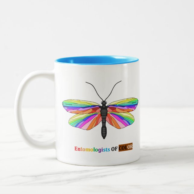 Rainbow Caddisfly Two-Tone Coffee Mug (Left)