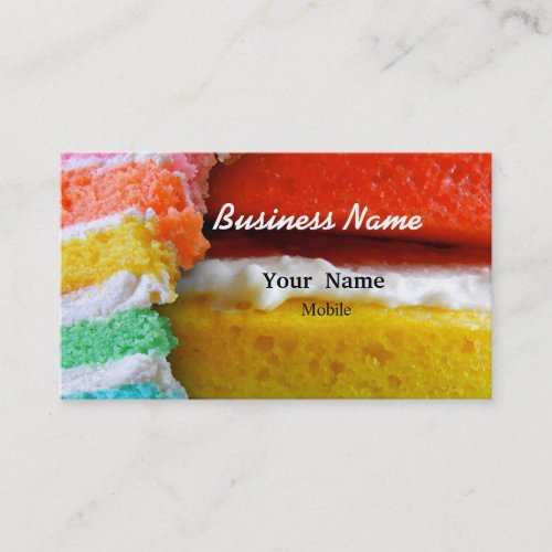 Rainbow Cake Business Cards