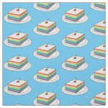 Rainbow cake cartoon illustration fabric