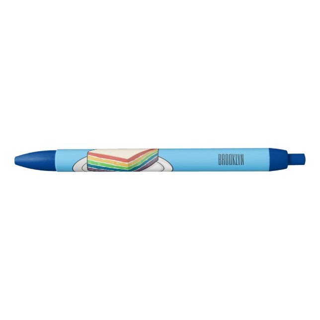 Rainbow cake cartoon illustration  pen (Front)
