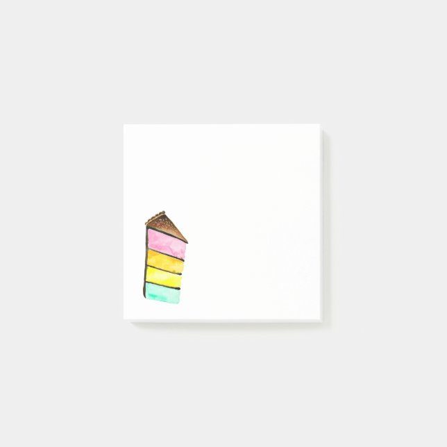 Rainbow Cake watercolor cute Post-it Notes (Front)