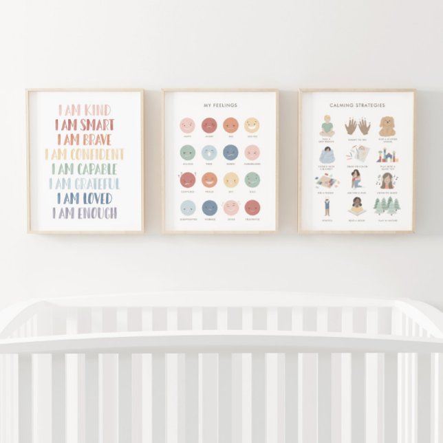 Rainbow Calming Corner Affirmations Classroom Wall Art Sets (Creator Uploaded)