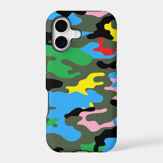 rainbow camo iphone case (Back)