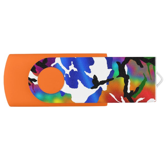 Rainbow Camo USB Flash Drive (Front)