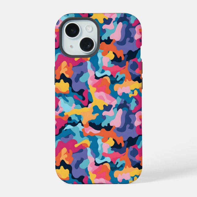 Rainbow Camouflage Iphone Case (Back)
