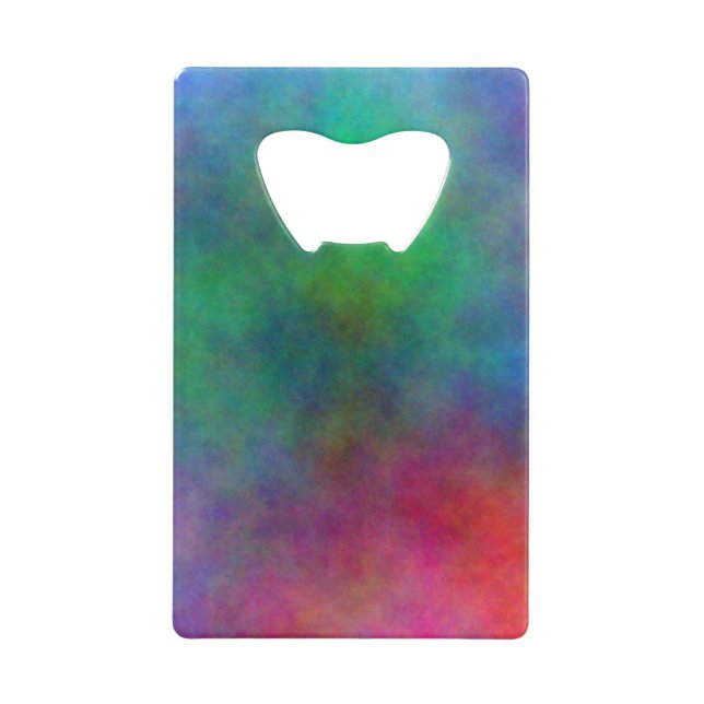 Rainbow Can Cooler Credit Card Bottle Opener (Front)