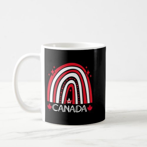 Rainbow Canada Maple Leaf Canadian Roots American  Coffee Mug