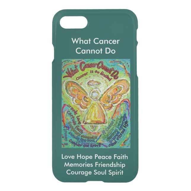 Rainbow Cancer Angel Custom iPhone 7 Art Cases (Back)
