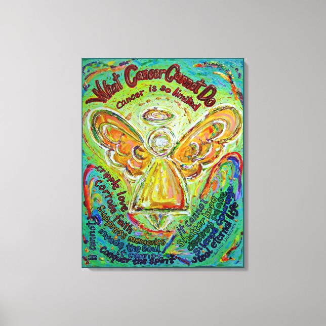 Rainbow Cancer Cannot Do Angel Art Painting Canvas Print (Front)