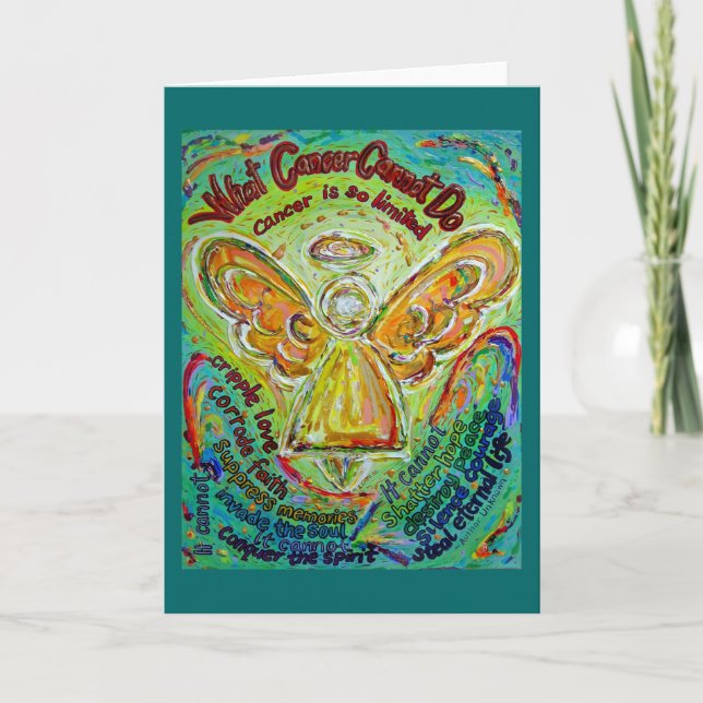 Rainbow Cancer Cannot Do Angel Greeting Cards (Front)