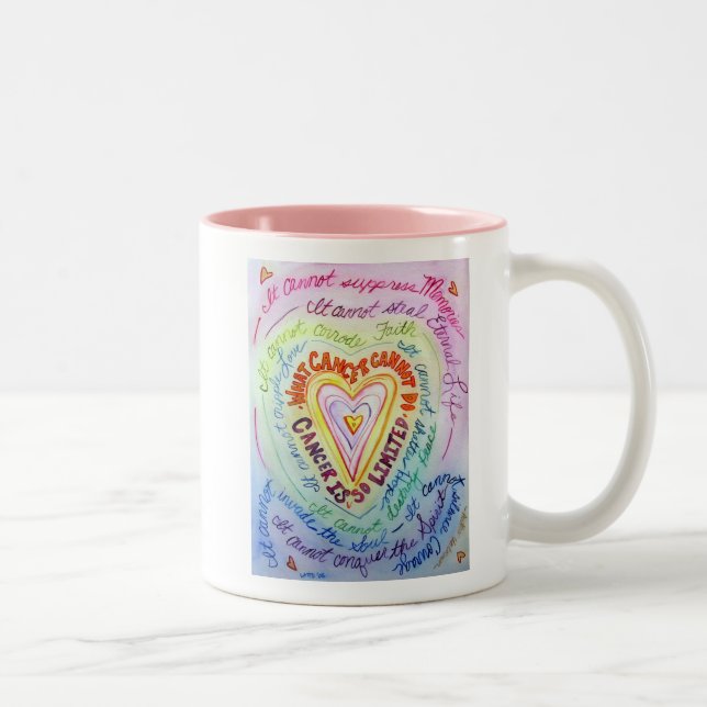 Rainbow Cancer Heart Mug (Right)