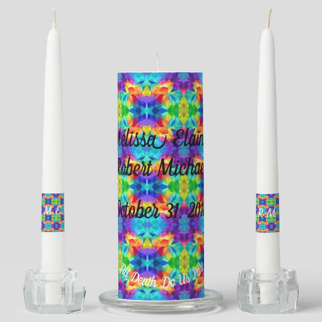 Rainbow Candle set-- work in progress (Front)