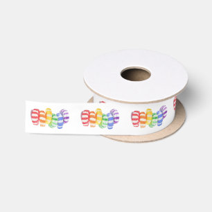 RAINBOW CANDY 1.5" Wide Satin Ribbon