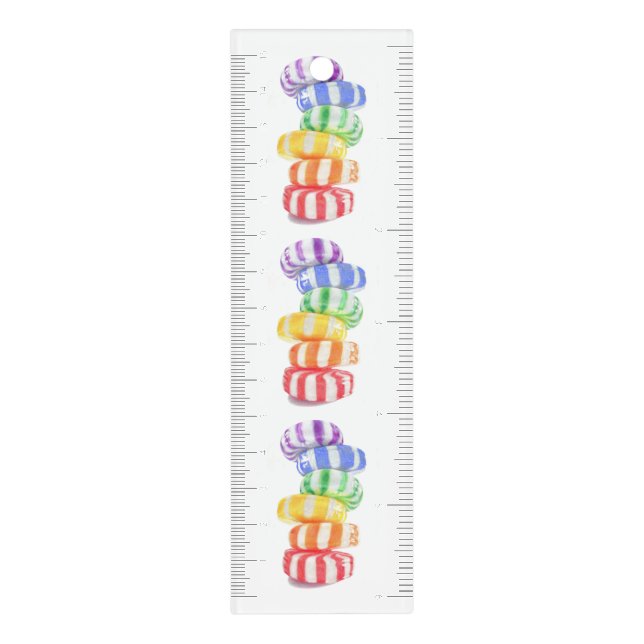 RAINBOW CANDY 6" Ruler (Vertical)
