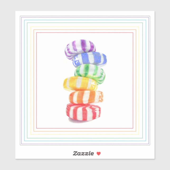 RAINBOW CANDY 8" Vinyl Sticker (Sheet)
