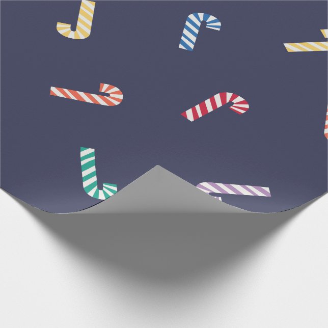 Rainbow Candy Canes by Primary.com Wrapping Paper (Corner)