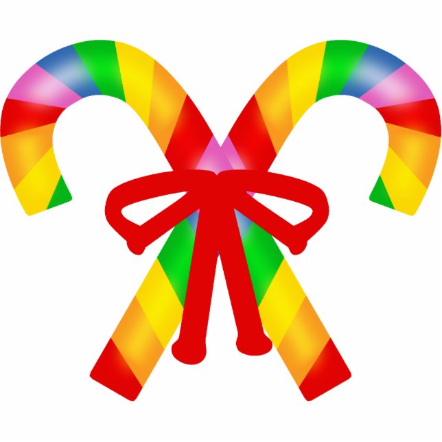 Rainbow Candy Canes Cutout (Front)