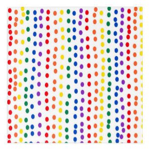 Rainbow Candy Dots on White Acrylic Print