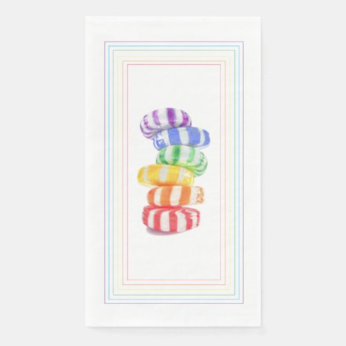 RAINBOW CANDY Guest Towel Paper Napkins