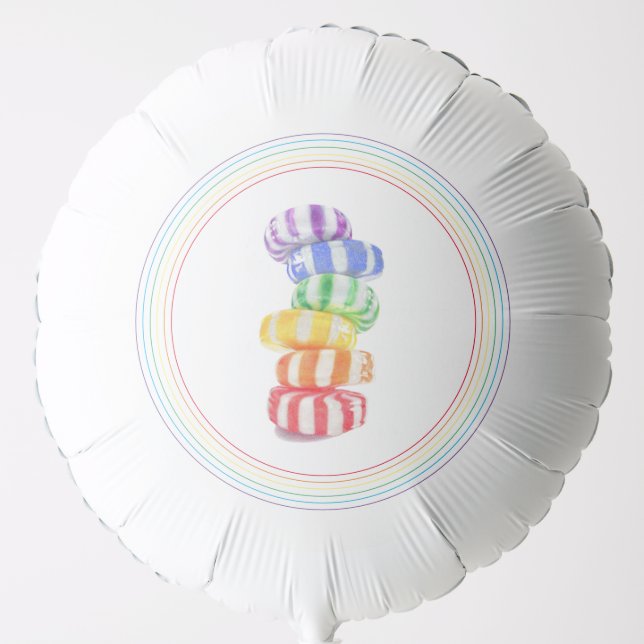 RAINBOW CANDY Helium Balloon (Front)