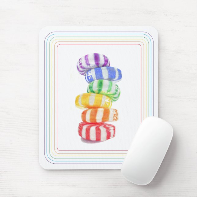 RAINBOW CANDY Mousepad (With Mouse)