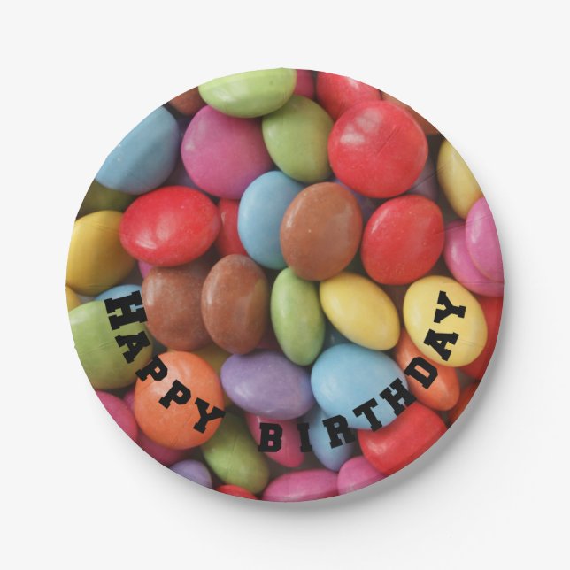 rainbow candy paper plates (Front)