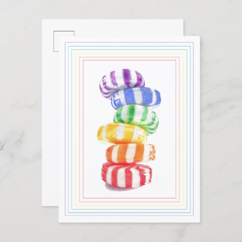 RAINBOW CANDY Postcard