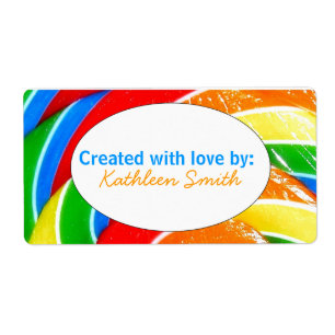 Rainbow Candy Recipe/Goodies Label