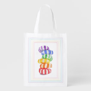 RAINBOW CANDY Reusable Grocery Bag
