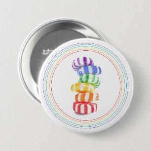 RAINBOW CANDY Round Pin Button