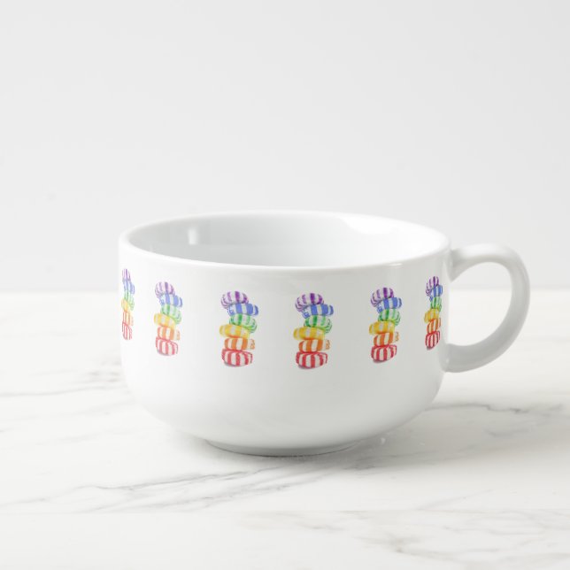 RAINBOW CANDY Soup or Cereal Mug (Left)