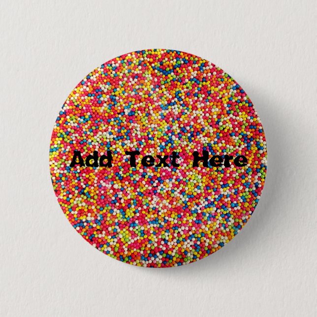 Rainbow Candy Sprinkles Button (Front)