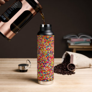 Rainbow Candy Sprinkles Celebrate and Party Water Bottle