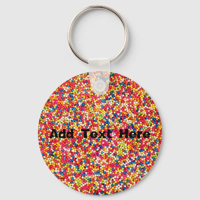 Rainbow Candy Sprinkles Keychain (Front)