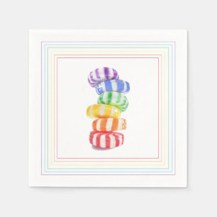RAINBOW CANDY Standard Cocktail Paper Napkins
