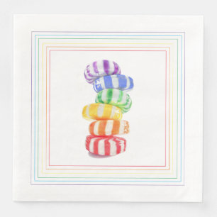 RAINBOW CANDY Standard Dinner Paper Napkins