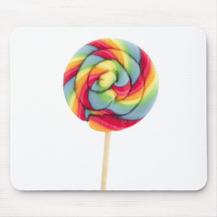 rainbow candy sucker mouse pad