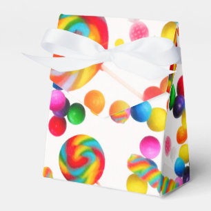 Rainbow Candy Sweet Birthday Party Custom Favor Boxes