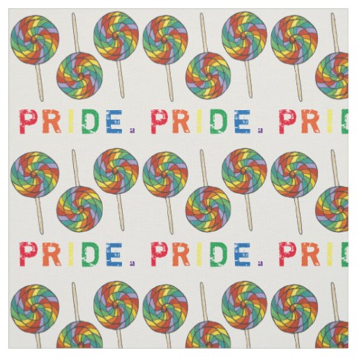 Rainbow Candy Sweet Lolly Lollipop Gay Pride LGBT Fabric